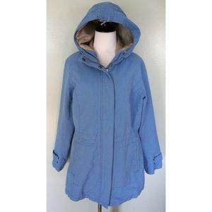 Vintage années 80 Eddie Bauer Femmes Imperméable Manteau L XL Blue Puffer Zip Out Lining - Canada